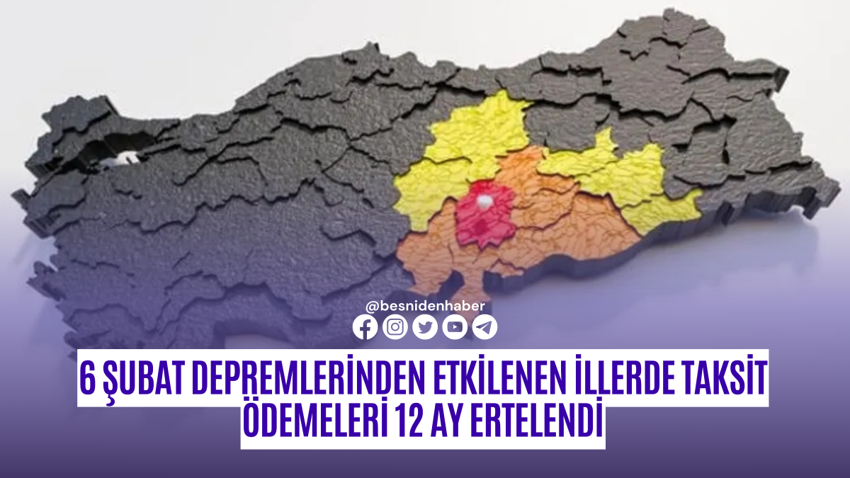 6 Şubat Depremlerinden Etkilenen İllerde Taksit &Ouml;demeleri 12 Ay Ertelendi