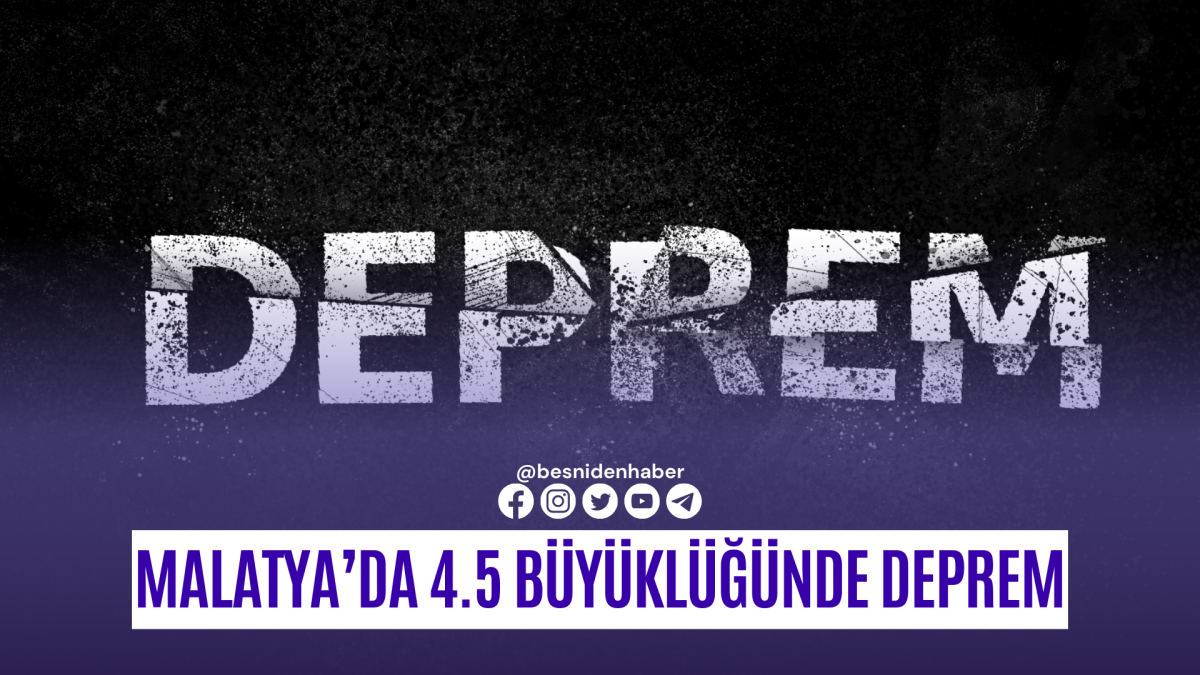 Malatya&rsquo;da 4.5 b&uuml;y&uuml;kl&uuml;ğ&uuml;nde deprem