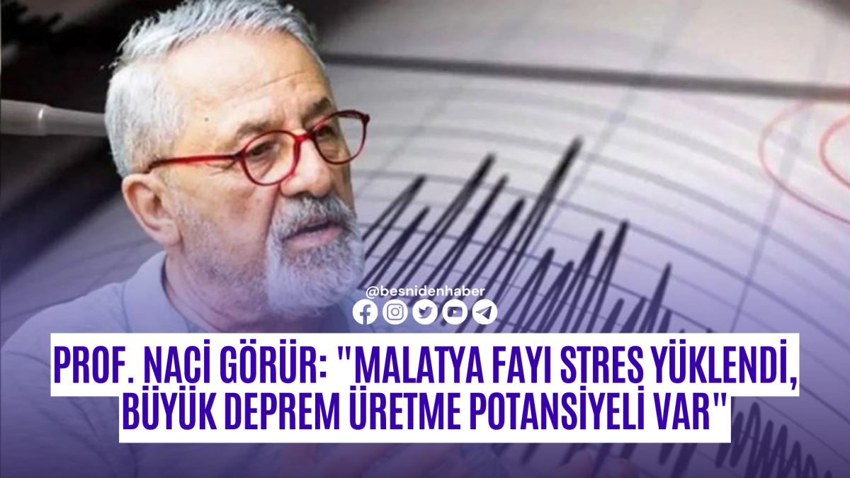 Prof. Naci G&ouml;r&uuml;r: "Malatya fayı stres y&uuml;klendi, b&uuml;y&uuml;k deprem &uuml;retme potansiyeli var"